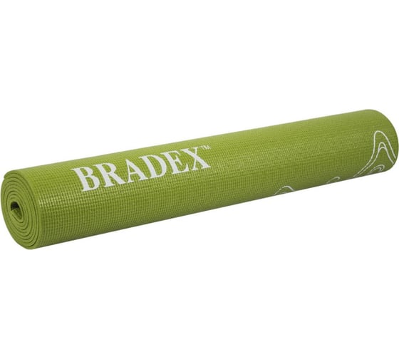 Коврик для йоги и фитнеса BRADEX 173х61х0.4, с рисунком ГРИН SF 0404