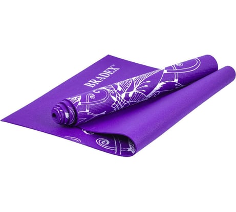 Коврик для йоги и фитнеса BRADEX 173х61х0.4, с рисунком ВИОЛЕТ SF 0405