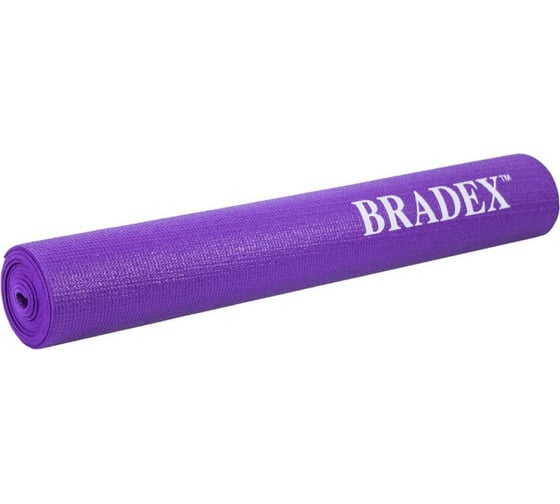 Коврик для йоги и фитнеса BRADEX 173х61х0.4, с рисунком ВИОЛЕТ SF 0405