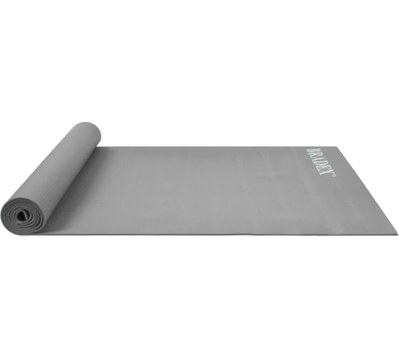 Коврик для йоги и фитнеса BRADEX 173х61х0,5 см, серый SF 0684