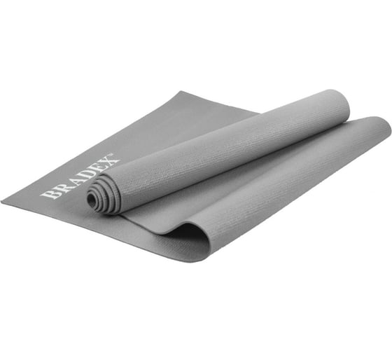 Коврик для йоги и фитнеса BRADEX 190х61х0,5 см, серый SF 0686 1