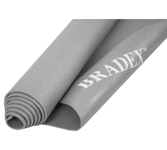 Коврик для йоги и фитнеса BRADEX 190х61х0,5 см, серый SF 0686