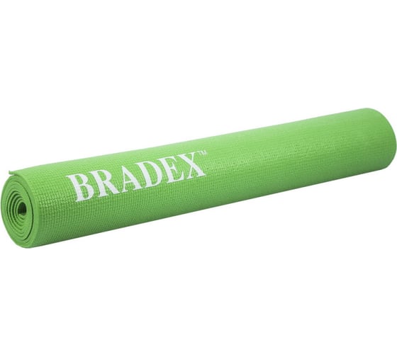 Коврик для йоги и фитнеса BRADEX 173х61х0,4 см, зеленый SF 0681