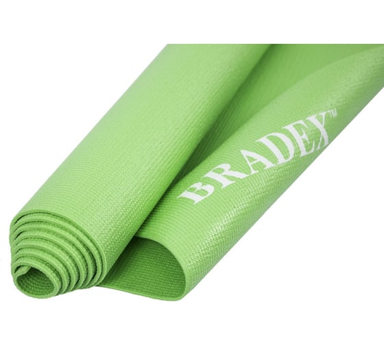 Коврик для йоги и фитнеса BRADEX 173х61х0,4 см, зеленый SF 0681