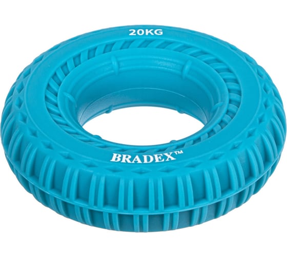 Кистевой эспандер BRADEX 20 кг, круглый с протектором, синий SF 0567