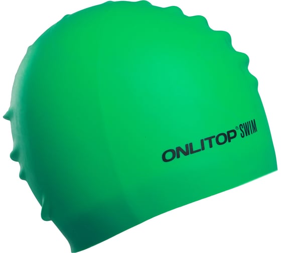 Шапочка для плавания ONLITOP для длинных волос, цвет зеленый 3867723