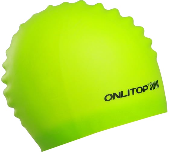 Шапочка для плавания ONLITOP для длинных волос, цвет салатовый 3867689