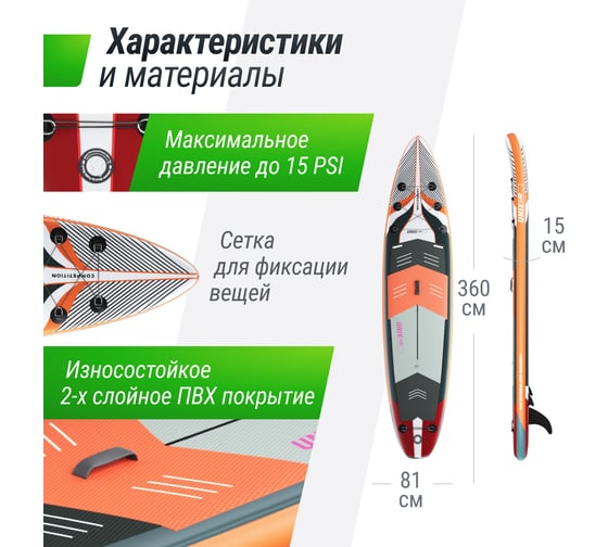 SUP-борд UNIXline Summertime 360 см SUPST360
