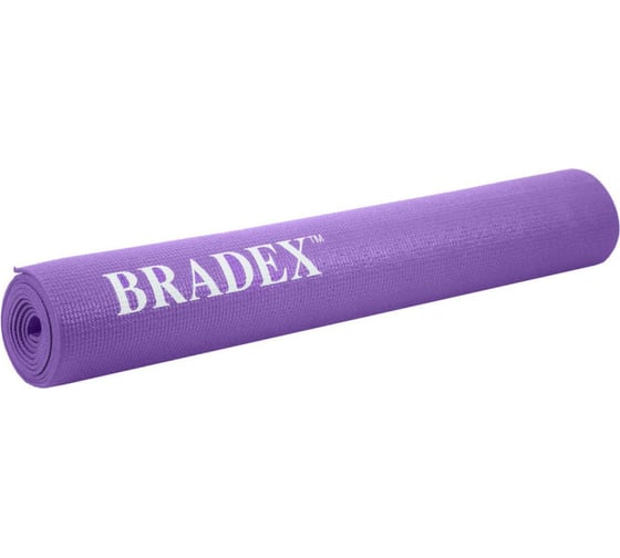 Коврик для йоги и фитнеса BRADEX 173х61х0.3 см, фиолетовый SF 0397