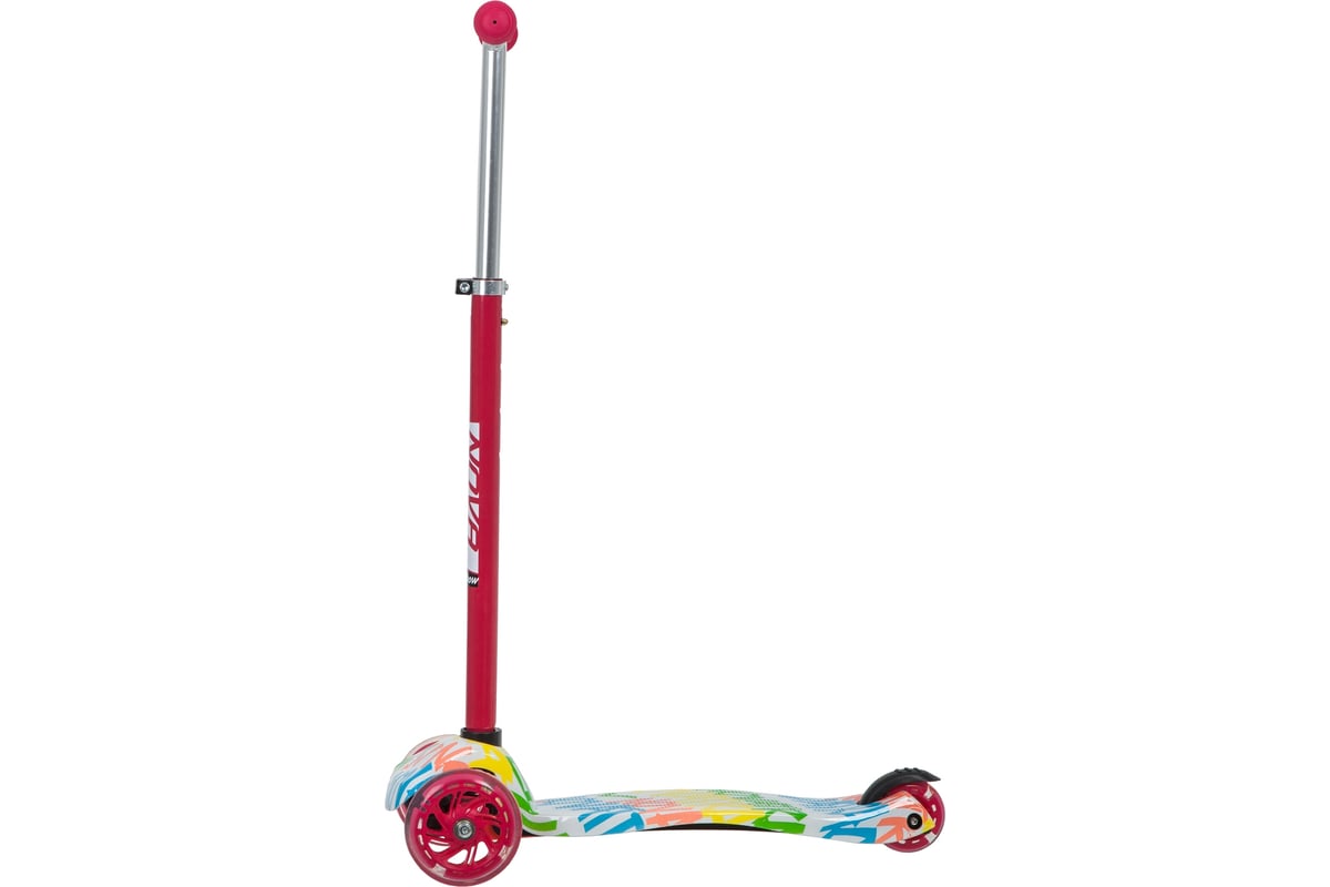 Подростковый самокат-кикборд NOVATRACK RainBow Start Graffiti 120 ...