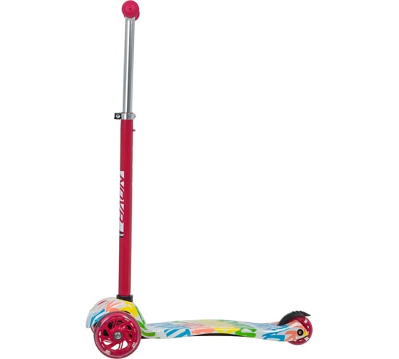 Подростковый самокат-кикборд NOVATRACK RainBow Start Graffiti 120.NRAINBOW.WPN20