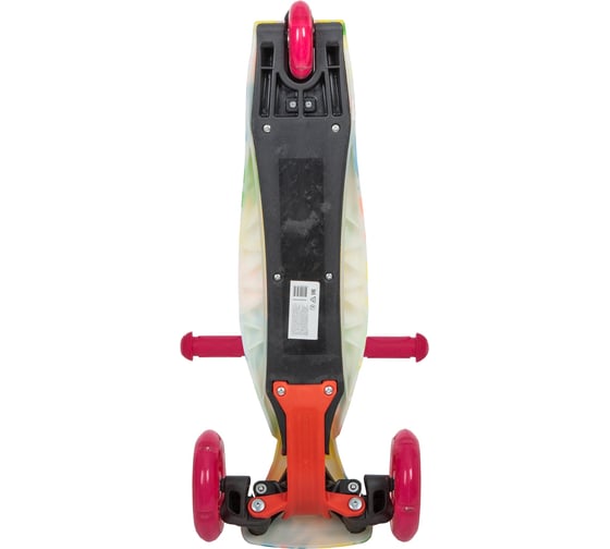 Подростковый самокат-кикборд NOVATRACK RainBow Start Graffiti 120.NRAINBOW.WPN20