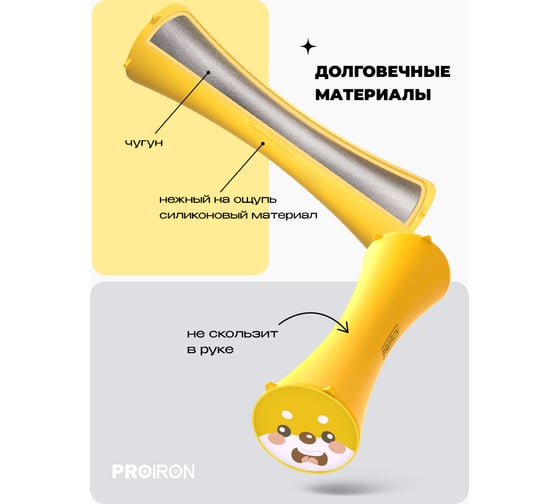 Гантели силиконовые PROIRON 2 шт по 1.5 кг Г2015СИ