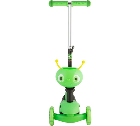 Детский самокат-кикборд NOVATRACK Disco-kids 120S.DISCOKIDS.GN7