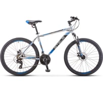 Велосипед STELS Navigator-500 MD 26" F010, размер рамы 20", серебристый/синий LU085188