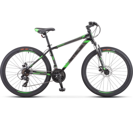 Велосипед STELS Navigator-500 MD 26" F010, размер рамы 18", чёрный/зелёный LU080635