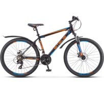 Велосипед STELS Navigator-620 MD 26" V010, размер рамы 14", чёрный/синий/оранжевый LU074393