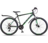 Велосипед STELS Navigator-620 MD 26" V010, размер рамы 14", чёрный/зелёный/антрацит LU074390