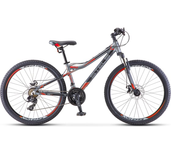 Велосипед STELS Navigator-610 MD 26" V040, размер рамы 14", антрацитовый/красный LU080355