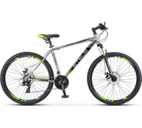 Велосипед STELS Navigator-700 MD 27.5" V020, размер рамы 19", чёрный/зелёный LU082727