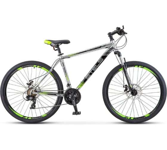Велосипед STELS Navigator-700 MD 27.5" V020, размер рамы 17.5", чёрный/зелёный LU082724