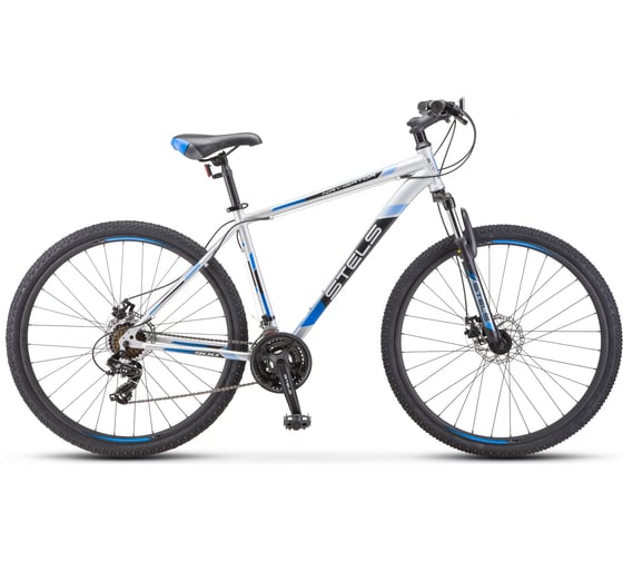 Велосипед STELS Navigator-900 MD 29" F010, размер рамы 17.5", серебристый/синий LU085699