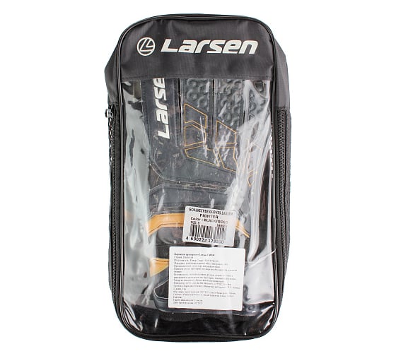 Перчатки вратарские Larsen Fighter черный/золото, р. 9 4690222179200