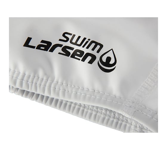 Шапочка плавательная Larsen 3059, эластан, белый 4690222139235