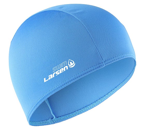 Шапочка плавательная Larsen 3220D полиэстер, синий, р21х17см 4690222034639