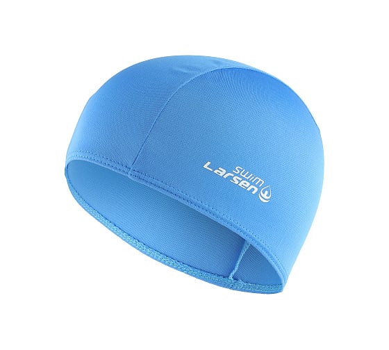 Шапочка плавательная Larsen 3220D полиэстер, синий, р21х17см 4690222034639