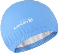 Шапочка плавательная Larsen Swim PU100 голубая 4690222181043