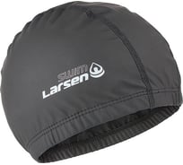 Шапочка плавательная Larsen Swim PU100 черная 4690222181029