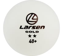 Шарики для настольного тенниса Larsen 8332 Gold 2 Star 6 шт, ABS пластик, белые 4690222180862