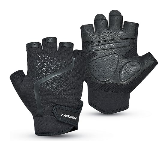Перчатки для фитнеса Larsen 02-22 Black 4690222180336 1