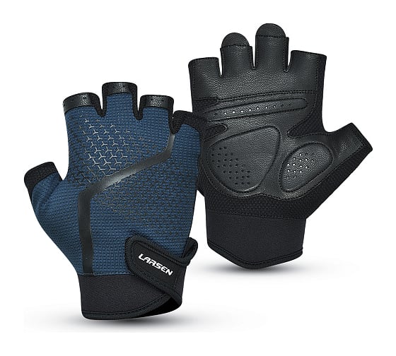 Перчатки для фитнеса Larsen 02-22 Blue 4690222180381