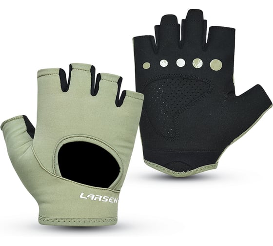 Перчатки для фитнеса Larsen 10-22 Olive 4690222180534 1