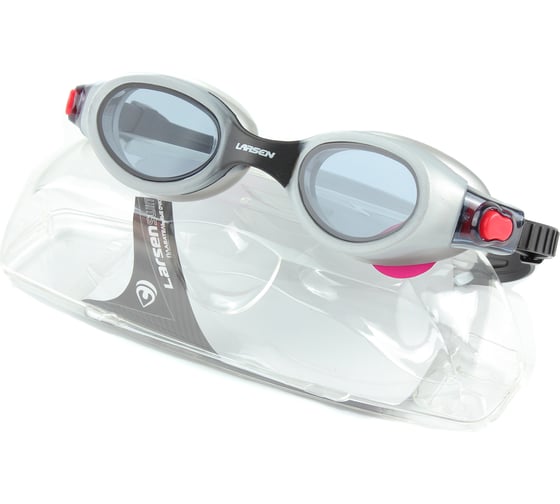 Очки плавательные Larsen GG1940 black/grey 4690222178241