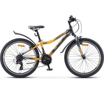 Велосипед STELS Navigator-410 V 24" 21-sp V010, рама 12", чёрный/жёлтый LU082936