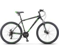 Велосипед STELS Navigator-700 D 27.5" F010, размер рамы 19", чёрный/зелёный LU084383
