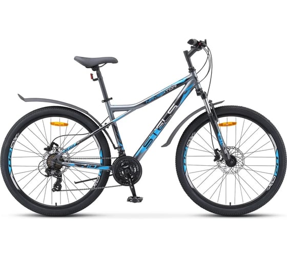 Велосипед STELS Navigator-710 D 27.5" V010, размер рамы 16", серый/чёрный/серебристый LU084139 1