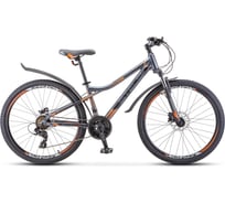 Велосипед STELS Navigator-610 D 26" V010, размер рамы 14", антрацитовый/оранжевый LU083732