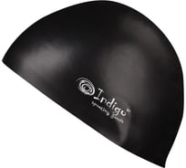 Силиконовая шапочка для плавания INDIGO Стартовая 3Dформа IN085 черный