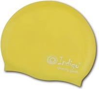 Силиконовая шапочка для плавания INDIGO, однотонная, желтый 106 SC