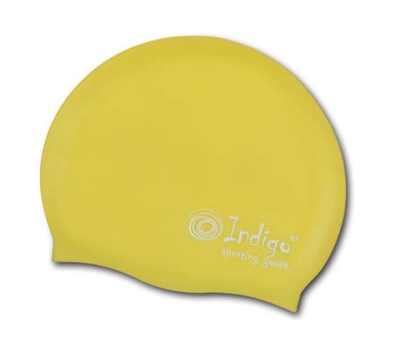 Силиконовая шапочка для плавания INDIGO, однотонная, желтый 106 SC 1