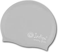 Силиконовая шапочка для плавания INDIGO, однотонная, серый 101 SC
