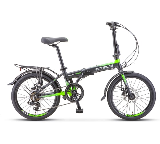 Велосипед STELS Pilot-630 MD 20" V010, чёрный/зелёный LU083155