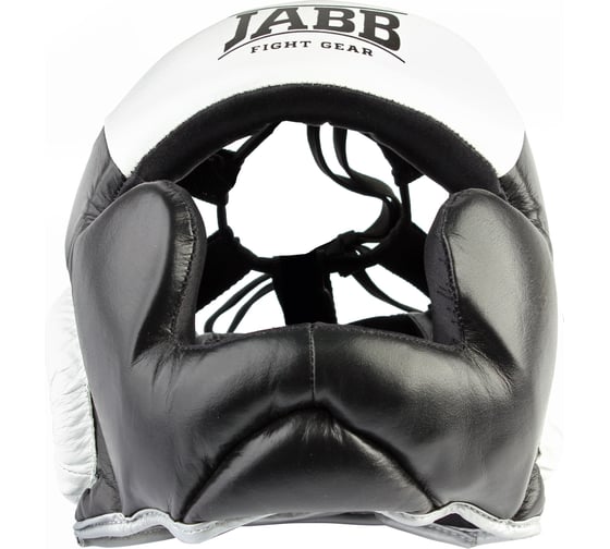 Шлем боксерский (нат.кожа) Jabb JE-2091 черный/серый, M 4690222120820