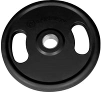 Диск обрезиненный с ручками Larsen NT121N черный, д50 мм, 25 кг 4690222118551