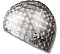 Шапочка для плавания INDIGO, ткань прорезиненная с эффектом 3D IN047 серый металлик