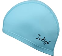 Шапочка для плавания INDIGO, ткань прорезиненная с PU пропиткой IN048 голубой